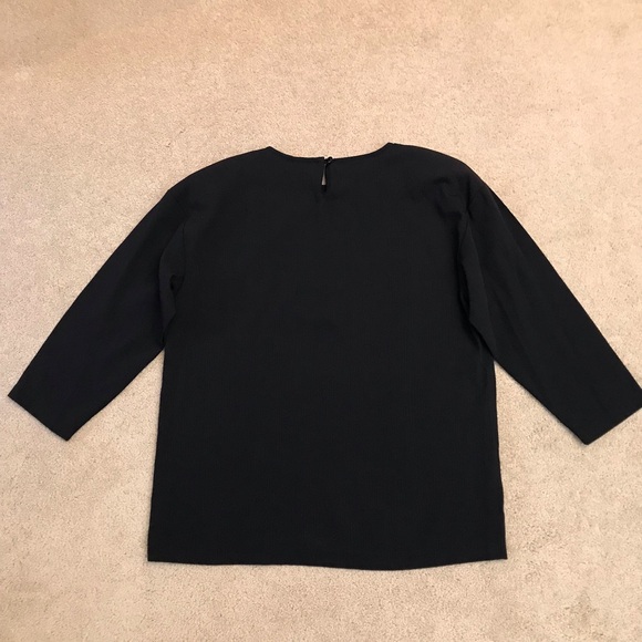 Vintage 80s Donnkenny Wearable Art Blouse Womens Small Black Made In USA Pop Art - Picture 3 of 8